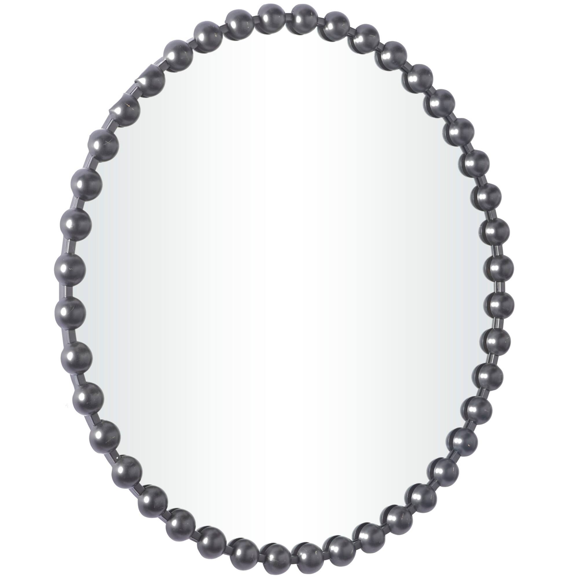 CosmoLiving by Cosmopolitan Dark Gray Metal Orb Framed Wall Mirror 36" x 2" x 36"
